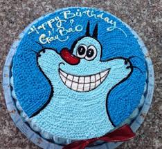 Mẫu bánh sinh nhật hoạt hình Mèo Oggy Tinh Nghịch, Đáng yêu, Dễ Thương